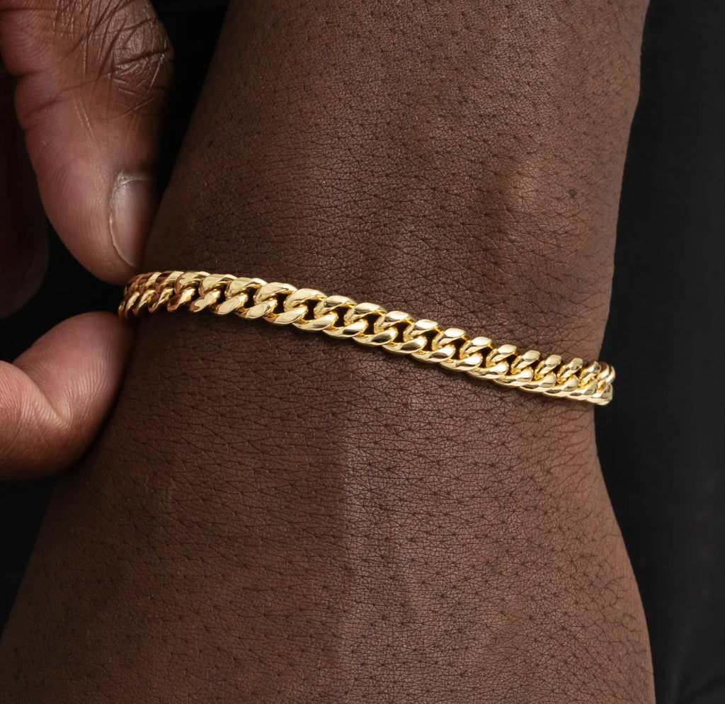 Bracelet à Maillons Cubains 6 mm – Or 18K