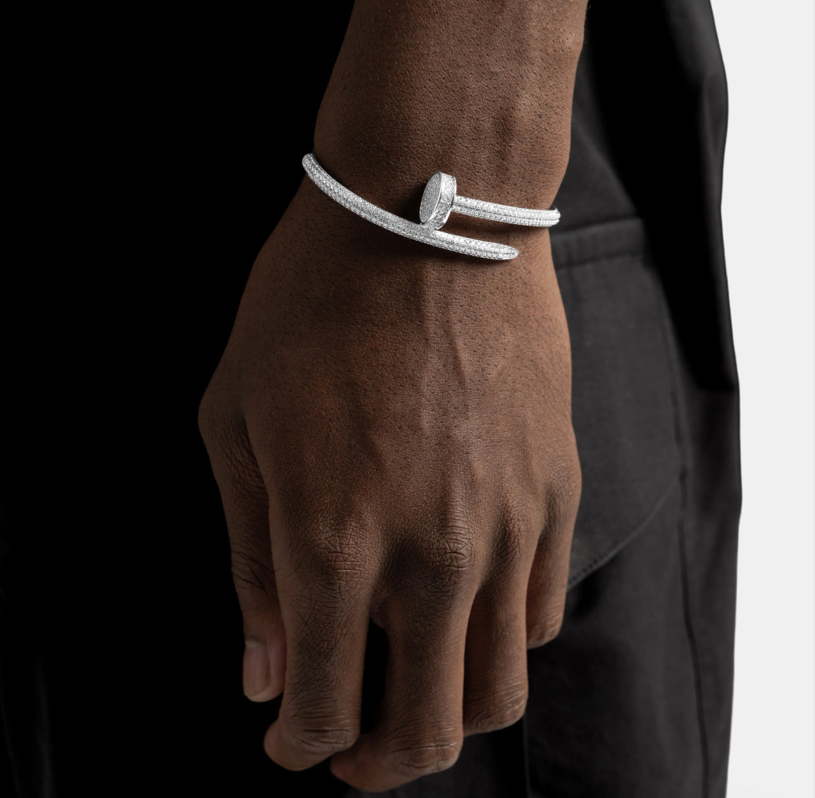 Bracelet à Clous en Diamant