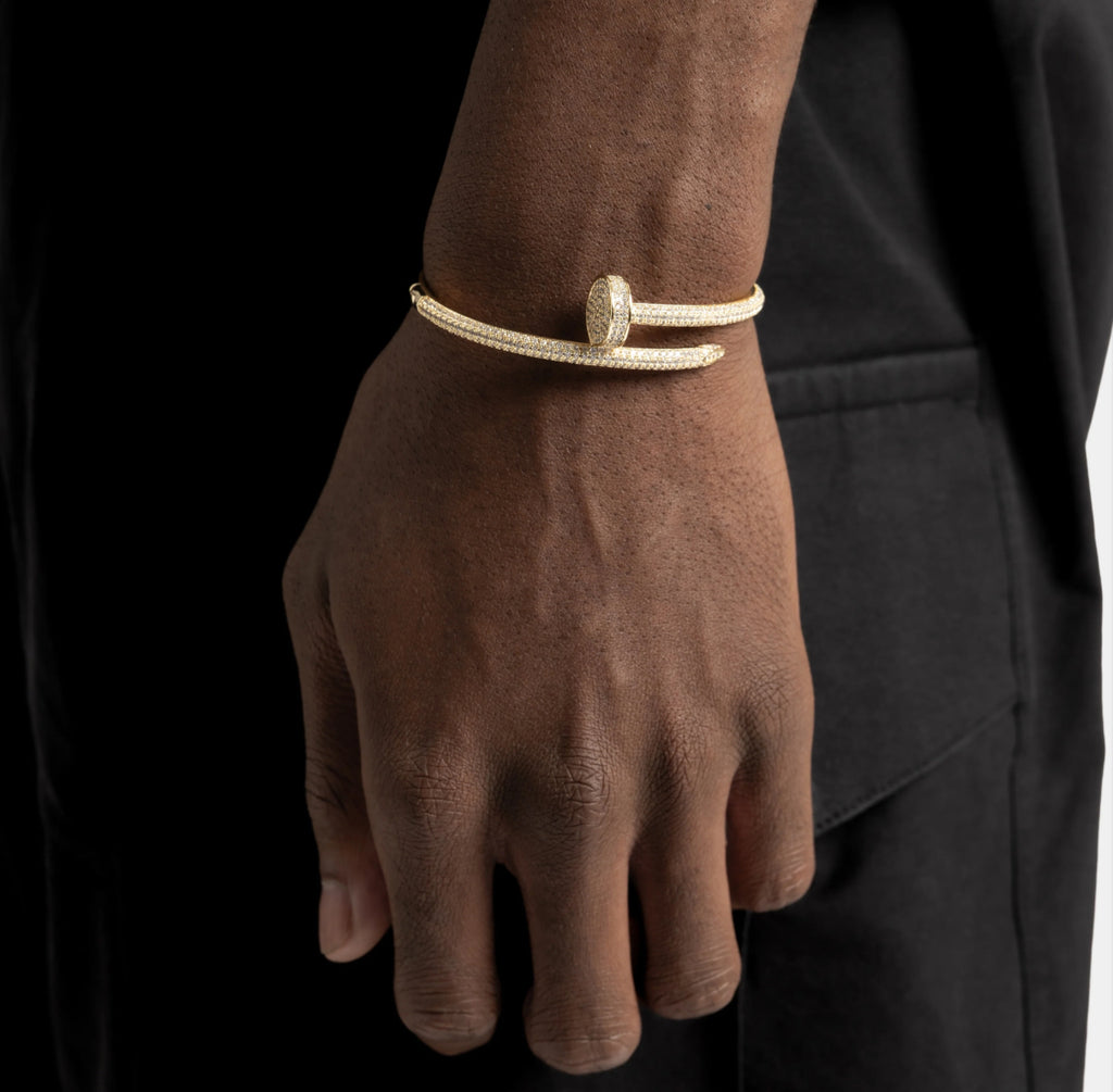 Bracelet en Or à Clous de Diamant