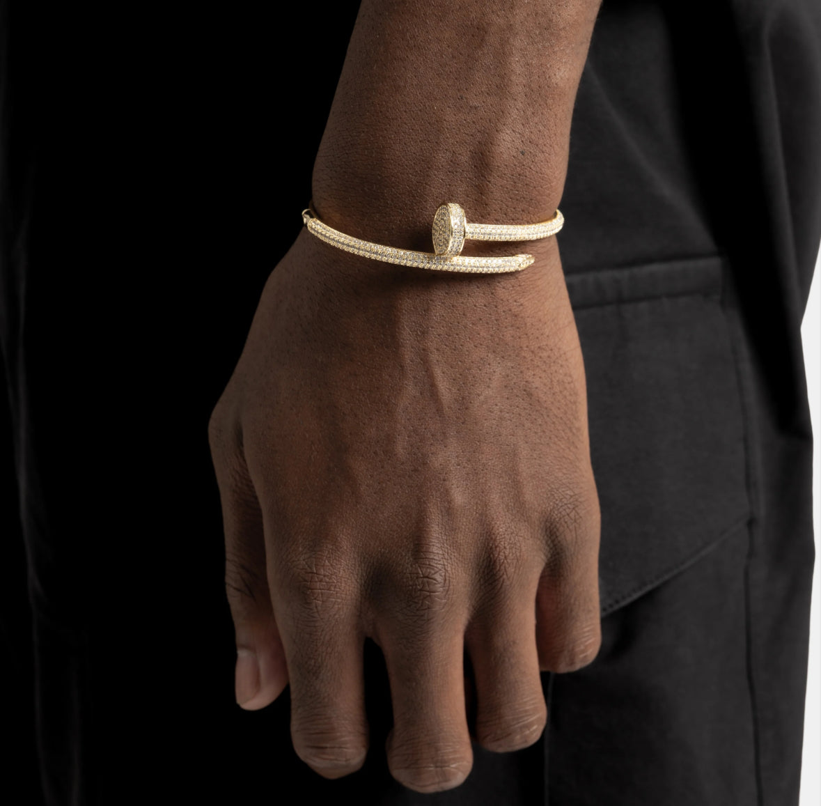 Bracelet en Or à Clous de Diamant