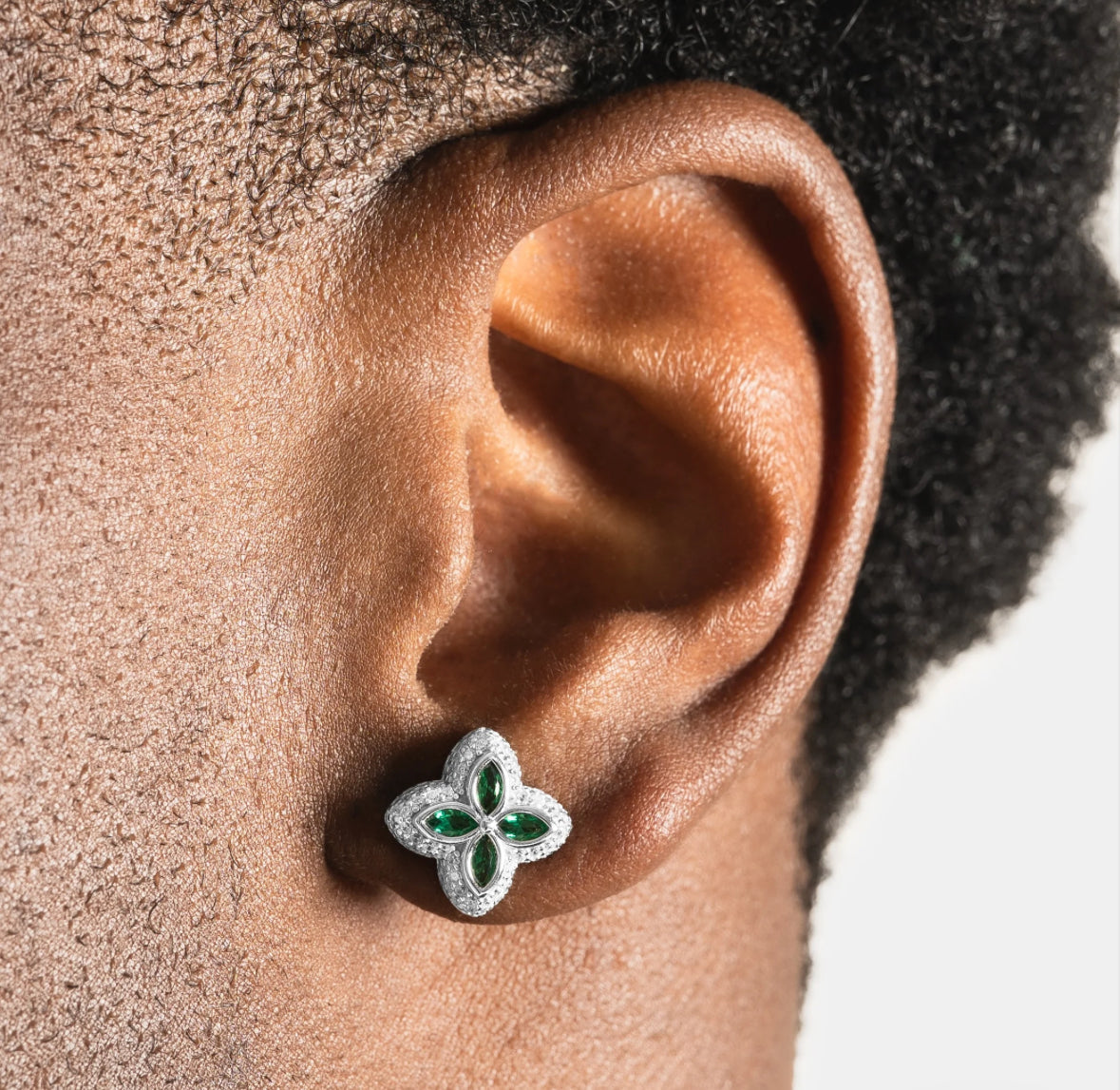 Boucles d'Oreilles Trèfle Vert